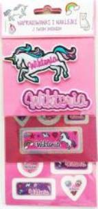 Opakowanie Naprasowanki i naklejki imienne - Wiktoria