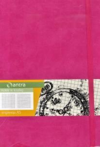 Okładka książki Notes A5 Kratka Impresja Różowy ANTRA