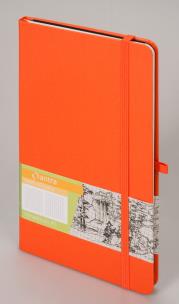 Opakowanie Notes A5 Romantyzm w kratkę pomarańczowy