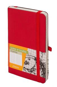 Opakowanie Notes Impresja A6 Kratka Czerwony