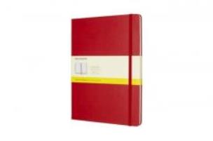 Opakowanie Notes Moleskiny XL kratka  w miękkiej  oprawie czerwony 192 strony