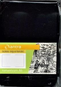 Opakowanie Notes Reporterski A6 Gładki Romantyzm Czarny ANTRA