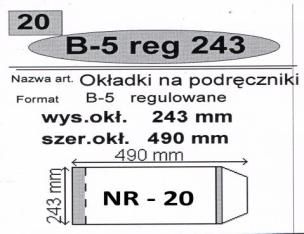 Okładka książki Okładka na podr B5 regulowana nr 20 (50szt) NARNIA