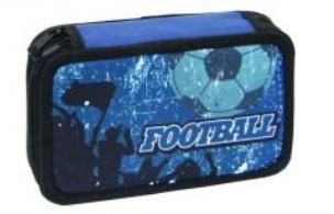 Opakowanie Piórnik dwukomorowy z wyposażeniem Football blue Street
