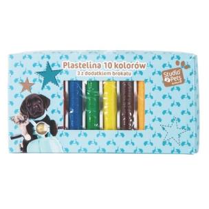 Opakowanie Plastelina Studio Pets 10 kolorów niebieska