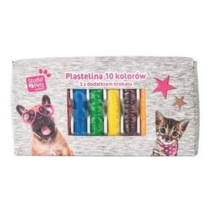 Opakowanie Plastelina Studio Pets 10 kolorów szara