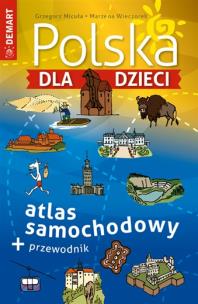 Okładka książki Polska dla dzieci atlas samochodowy