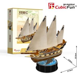 Opakowanie Puzzle 3D Żaglowiec Xebec 53 elementy