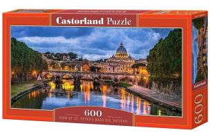 Opakowanie Puzzle 600 Panoramiczne: View of St Peter's Basilica, Vatican