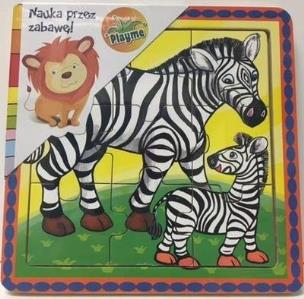 Opakowanie Puzzle drewniane małe Zebry