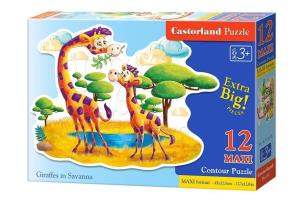 Opakowanie Puzzle maxi Konturowe: Giraffes in Savanna 12
