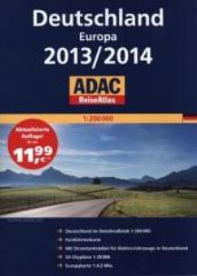 Okładka książki ReiseAtlas ADAC. Deutschland, Europa 2013/2014