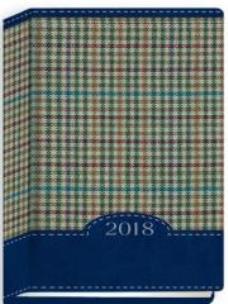 Opakowanie Terminarz 2018 - B7 Kolorowy - kratka niebieska