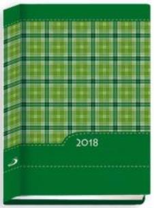 Opakowanie Terminarz 2018 - B7 Kolorowy - kratka zielona