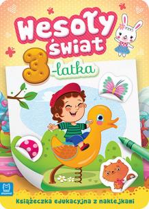 Okładka książki Wesoły świat 2-latka. Zabawa z naklejkami