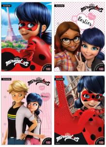 Opakowanie Wkład do segregatora A5/8k Miraculum biedronka i czarny kot z kolorowankami i naklejkami