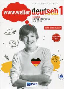 Okładka książki www.weiter deutsch 1 Podręcznik 7 Kurs kontynuacyjny + CD