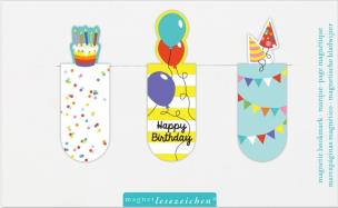 Opakowanie Zakładki Magnetyczne Urodziny Zestaw 3 sztuki