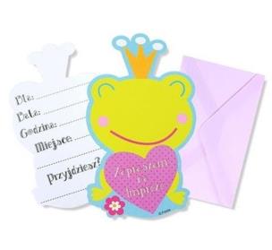 Opakowanie Zaproszenia Księżniczki 6 sztuk
