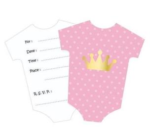 Opakowanie Zaproszenia z kopertą Little girl różowe