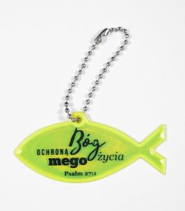 Okładka książki Zawieszka odblaskowa. Rybka - Bóg ochroną życia...