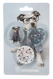 Opakowanie Zestaw gumek do mazania Rachael Hale Pies w okularach
