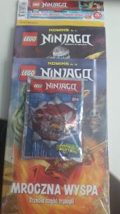 Okładka książki 2 komiksy LEGO + oryginalna zabawka LEGO