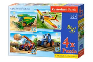 Opakowanie 4x1 Puzzle 8-12-15-20 Agricultural Machines