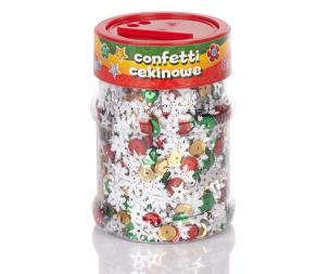 Opakowanie Confetti cekinowe kółka mix świąteczny 100g ASTRA