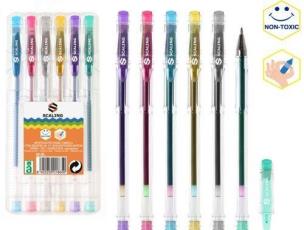 Opakowanie Długopisy żelowe błyszczące 6szt.