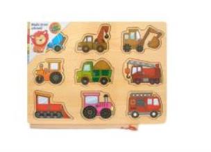 Opakowanie Drewniana układanka magnetyczna Pojazdy
