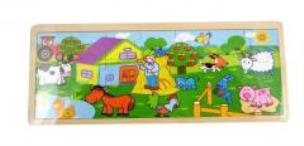 Opakowanie Drewniana układanka puzzle Farma