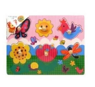 Opakowanie Drewniana układanka z pinezkami Przyroda