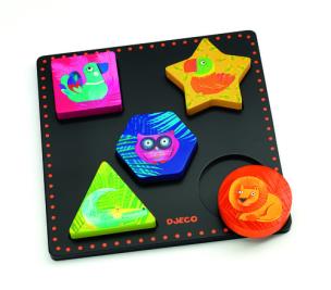 Opakowanie Drewniane puzzle Geochic