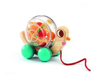 Opakowanie Drewniany ślimak do ciągania z dźwiękiem