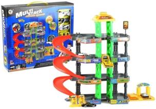 Opakowanie Duży parking Zjeżdżalnia Tor samochodowy + 4 autka