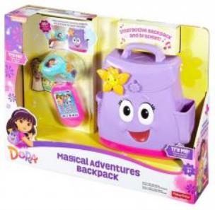 Opakowanie Fisher Price - Mówiący plecaki bransoletka Dora