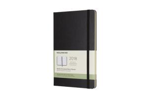 Opakowanie Kalendarz tygodniowy horyzontalny Moleskine 12M L, twarda oprawa, czarny