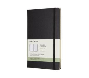 Opakowanie Kalendarz tygodniowy Moleskine 12M L, twarda oprawa, czarny