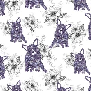 Opakowanie Karnet Swarovski kwadrat CL0404 Etniczne psy