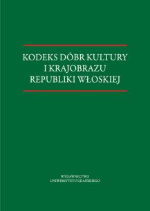 Opakowanie Kodeks dóbr kultury i krajobrazu Republiki Włoskiej