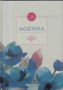 Opakowanie Książkowy A5 dzienny 2018 - Jedwab nieb. kwiaty