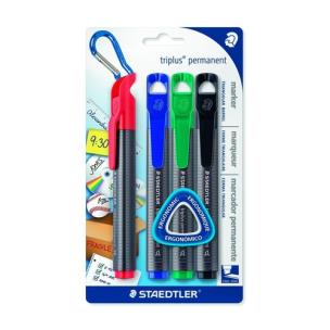 Opakowanie Marker Triplus wodoodporny ścięta końcówka 4 kolory