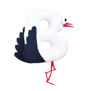 Opakowanie Maskotka przytulanka literka B bocian