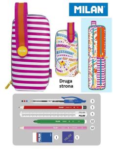 Opakowanie Multipiórnik MILAN owalny z 4 piórnikami SCARY MONSTERS 2 wzorki