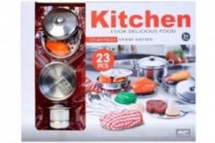 Opakowanie Naczynia kuchenne metalowe garnki 23el