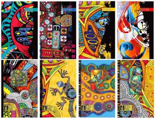 Opakowanie Notatnik ozdobny B6 80 stron kratka wytłaczany mix wzorów