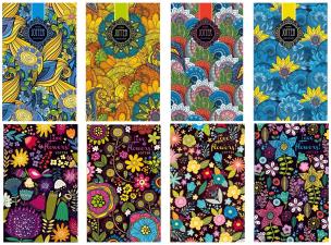 Opakowanie Notatnik ozdobny B6 80 stron linia wytłaczany mix wzorów