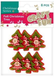 Opakowanie Ozdoba dekoracyjna filc choinka 6el