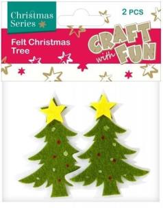 Opakowanie Ozdoba dekoracyjna filc choinki 2el